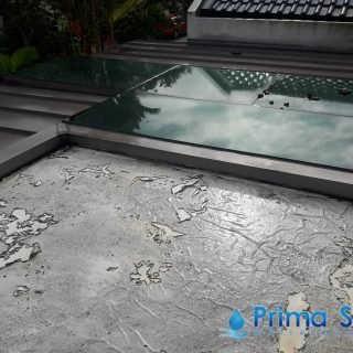 5 Layers Acrylic Waterproofing Membrane Fibreglass reinforced balcony waterproofing singapore landed bukit timah 4
