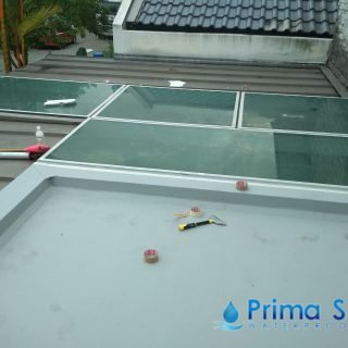 5 Layers Acrylic Waterproofing Membrane Fibreglass reinforced balcony waterproofing singapore landed bukit timah 5